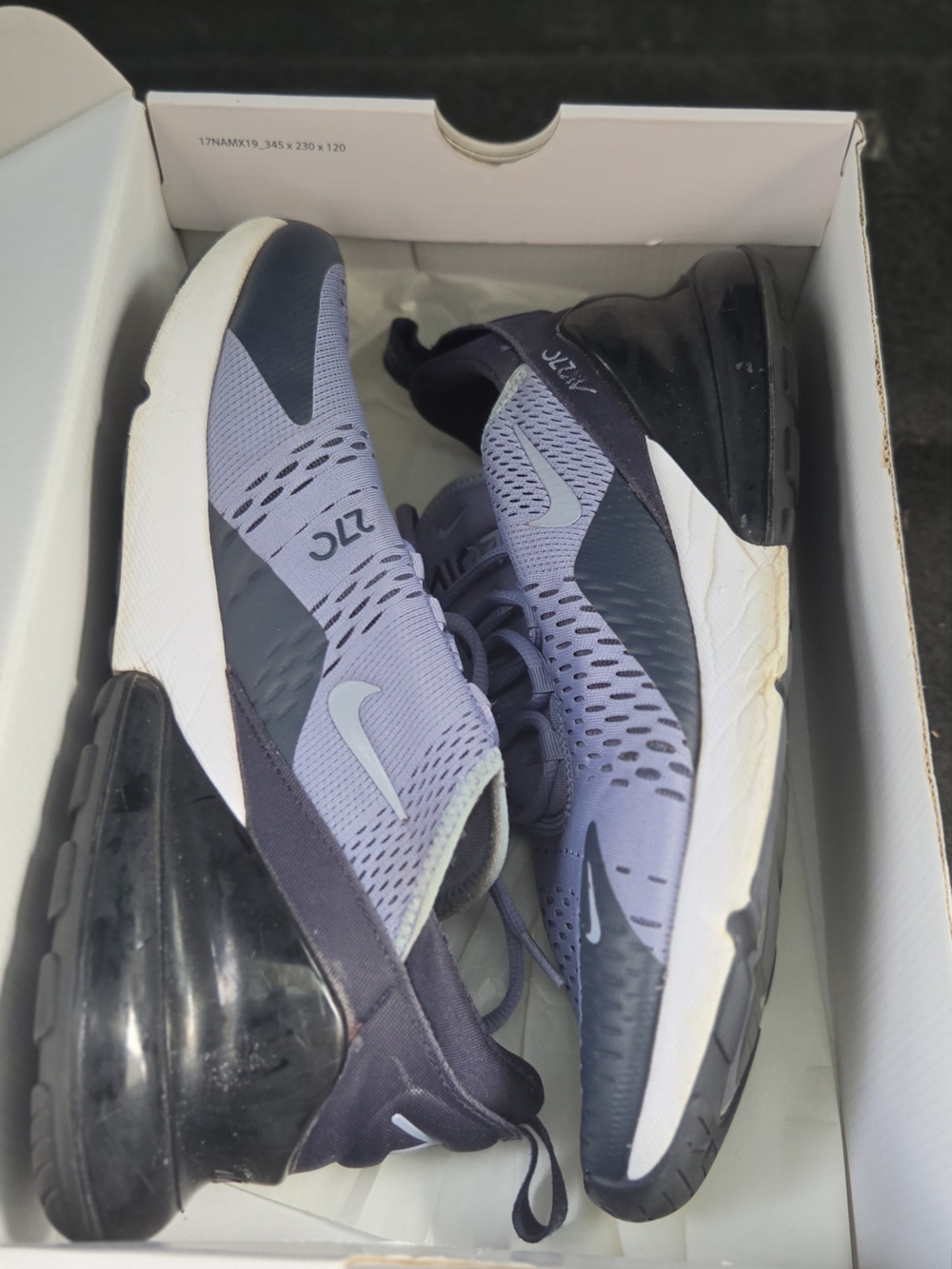 Nike Men’s Air Max 270 Slip-On Running Shoes - Purple/Black